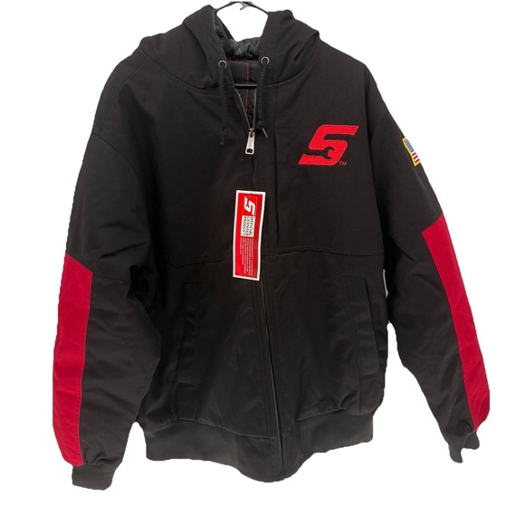 New Snap On Tools RA Hooded Pro-Jacket Coat Quilted Zip Canvas Workwear Men XL - Picture 1 of 10